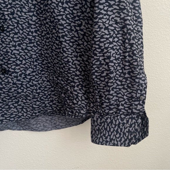 Culturata Contemporary Fit Camo Long Sleeve Button Down Shirt - Picture 4 of 6